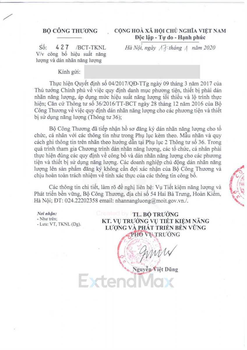 VNEEP energy efficiency declaration of conformity certificate for laptop 1